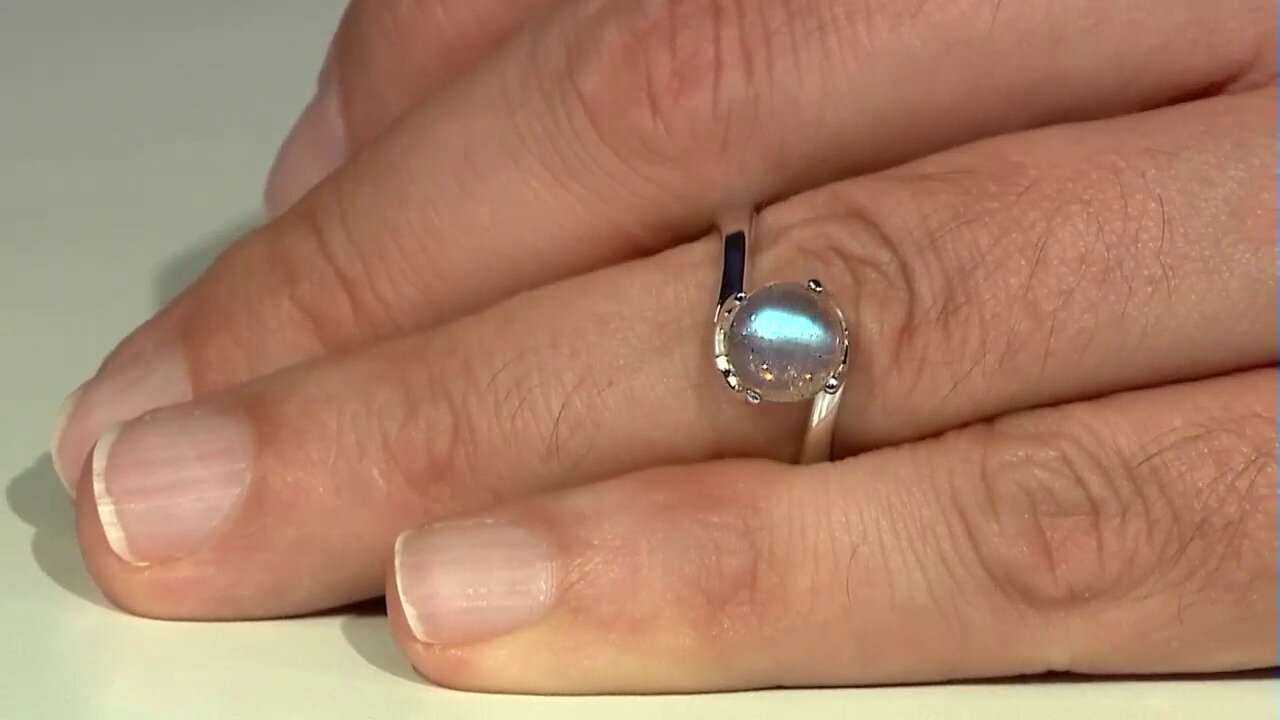 Video Zilveren ring met een Blauwe Minary Labradoriet (KM by Juwelo)