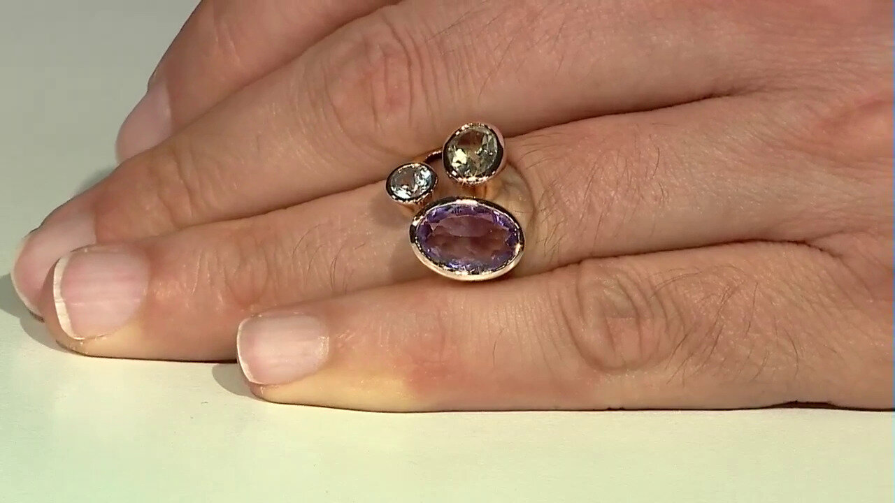 Video Gouden ring met een lavendel amethist (KM by Juwelo)