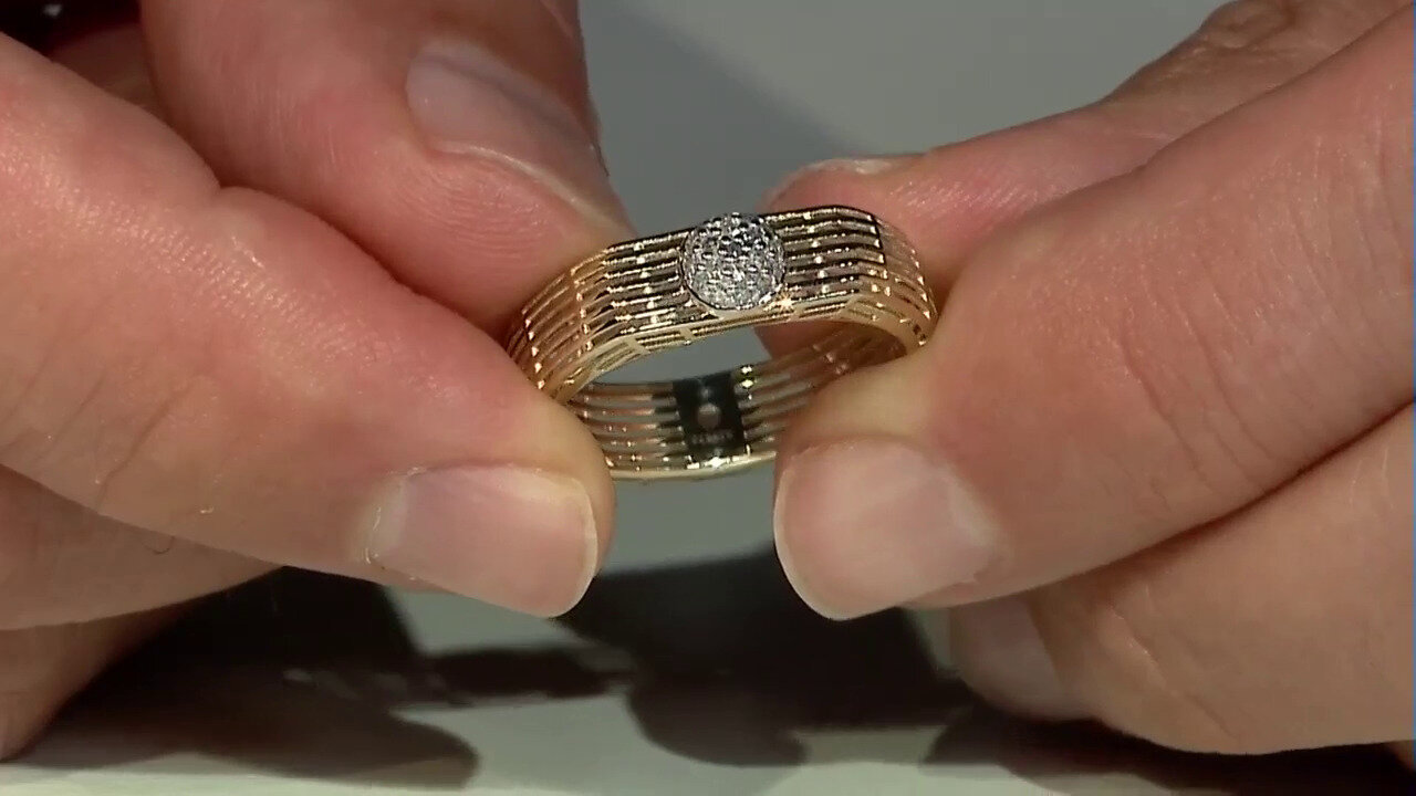 Video 9K I1 (I) Diamond Gold Ring (Ornaments by de Melo)