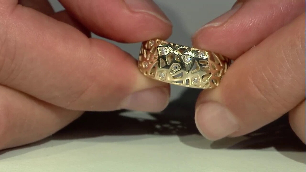 Video Gouden ring met I1 (I) Diamanten (Ornaments by de Melo)