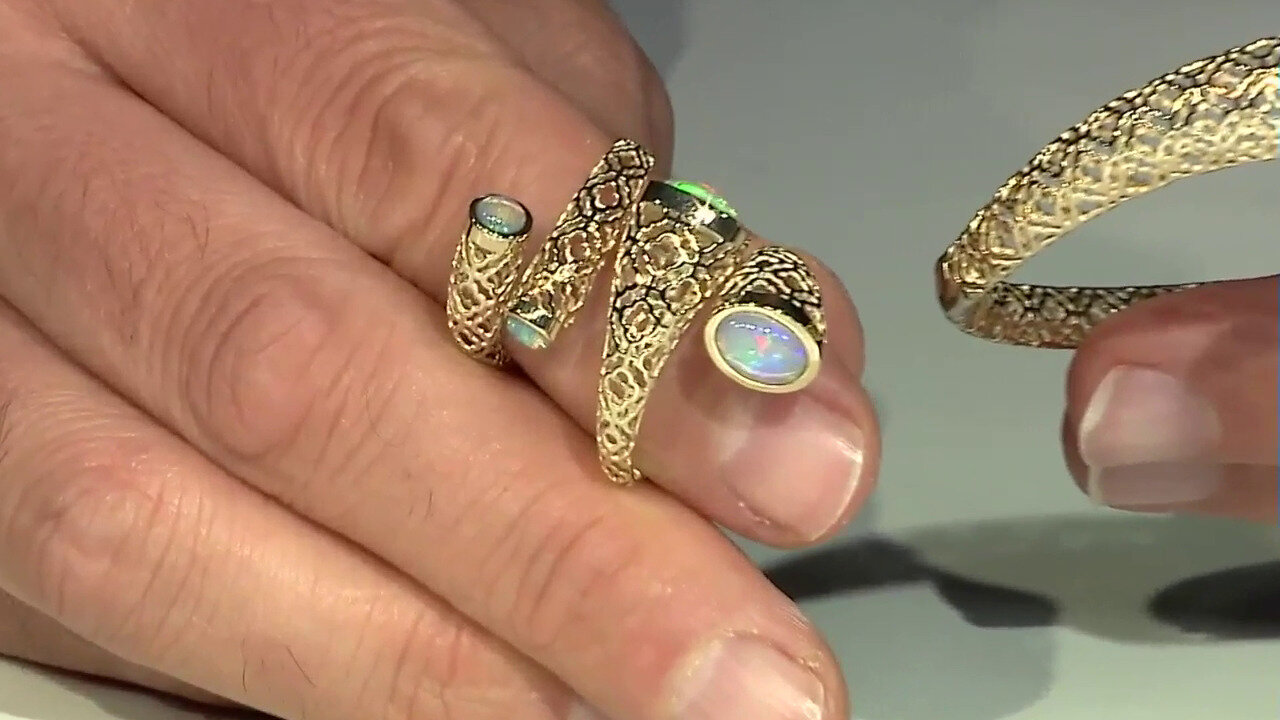 Video Welo-Opal-Goldring (Ornaments by de Melo)