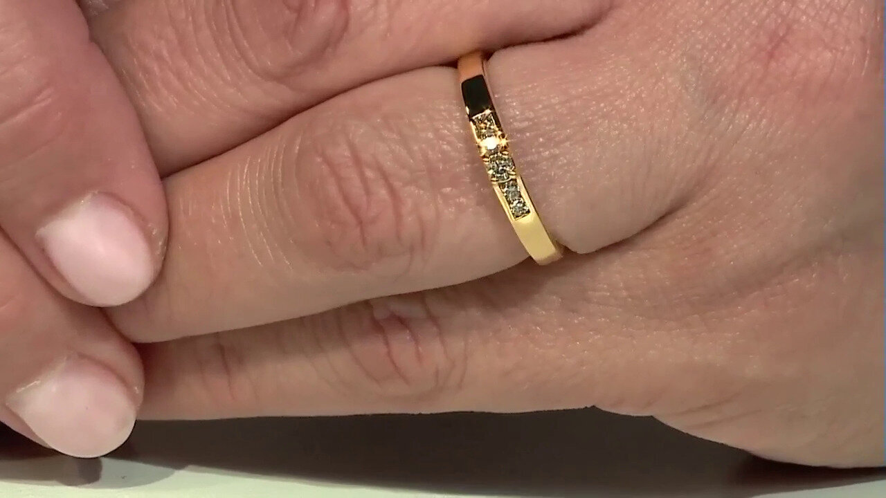 Video I2 Brown Diamond Silver Ring