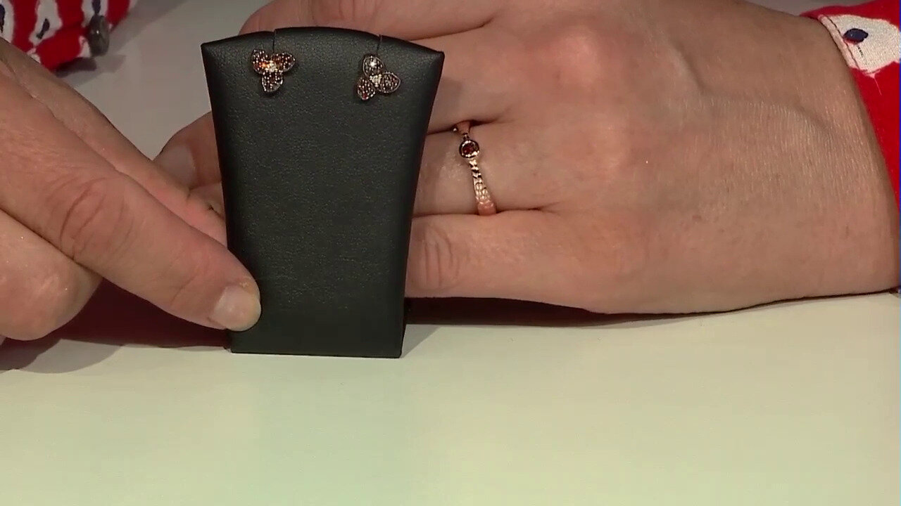 Video Zilveren ring met een I2 Rode Diamant
