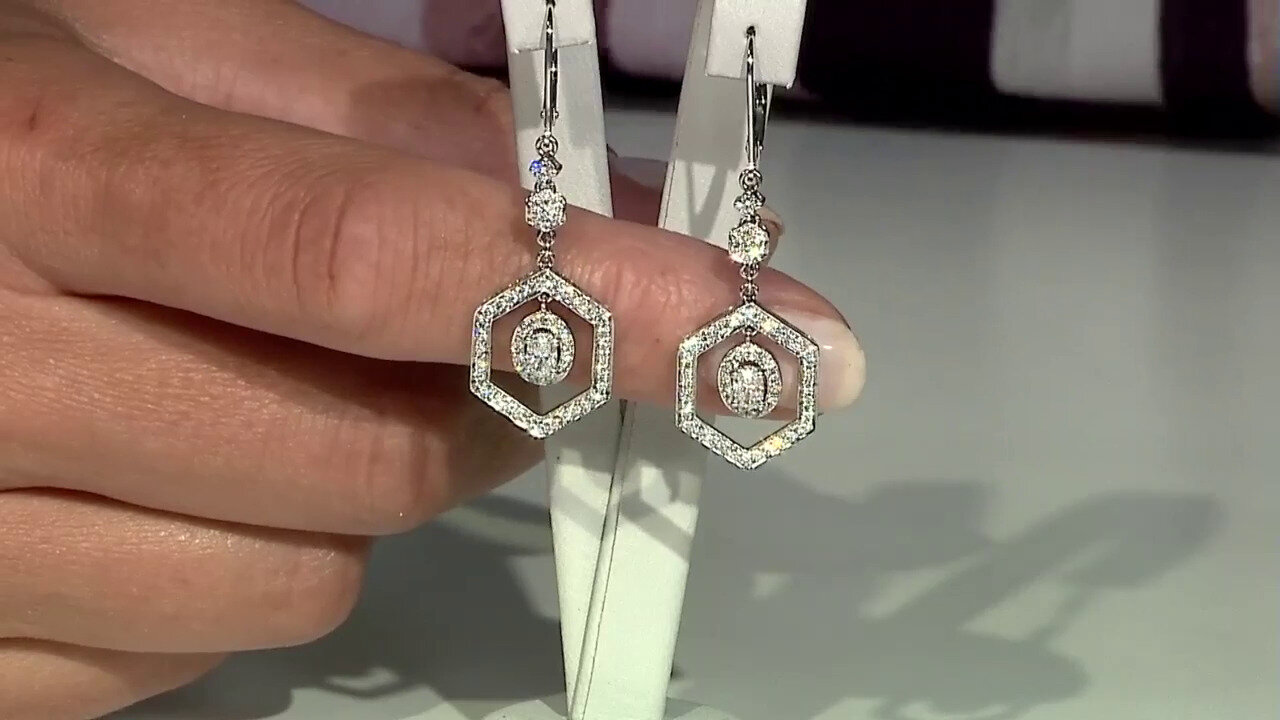 Video 18K SI1 (H) Diamond Gold Earrings (CIRARI)