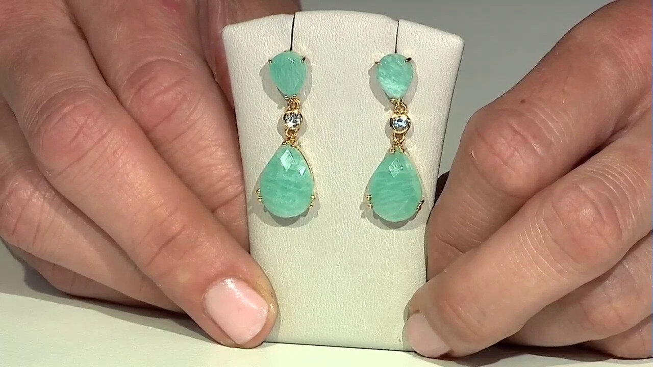 Video Amazonite Silver Earrings