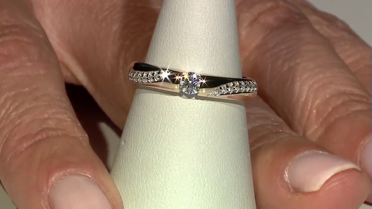 Video Gouden ring met een Diamant SI1 (G) (Annette)