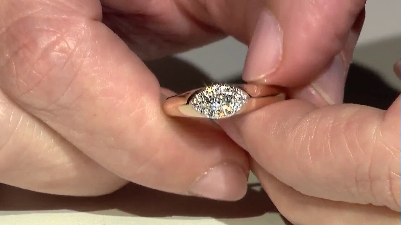 Video 14K IF (D) Diamond Gold Ring (Annette)