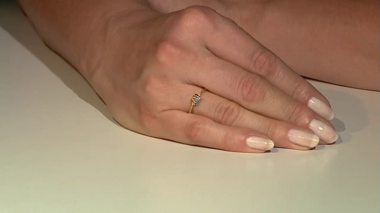 Video 14K IF (D) Diamond Gold Ring (Annette)