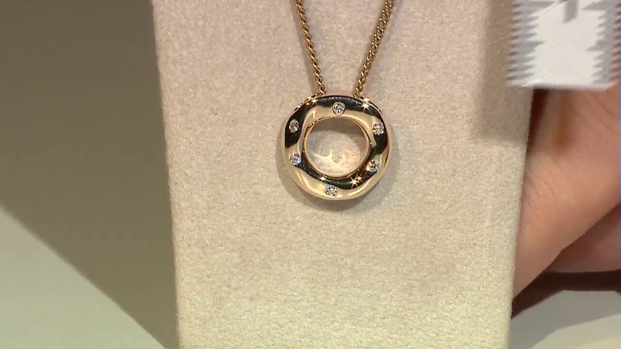 Video 14K IF (D) Diamond Gold Pendant (Annette)
