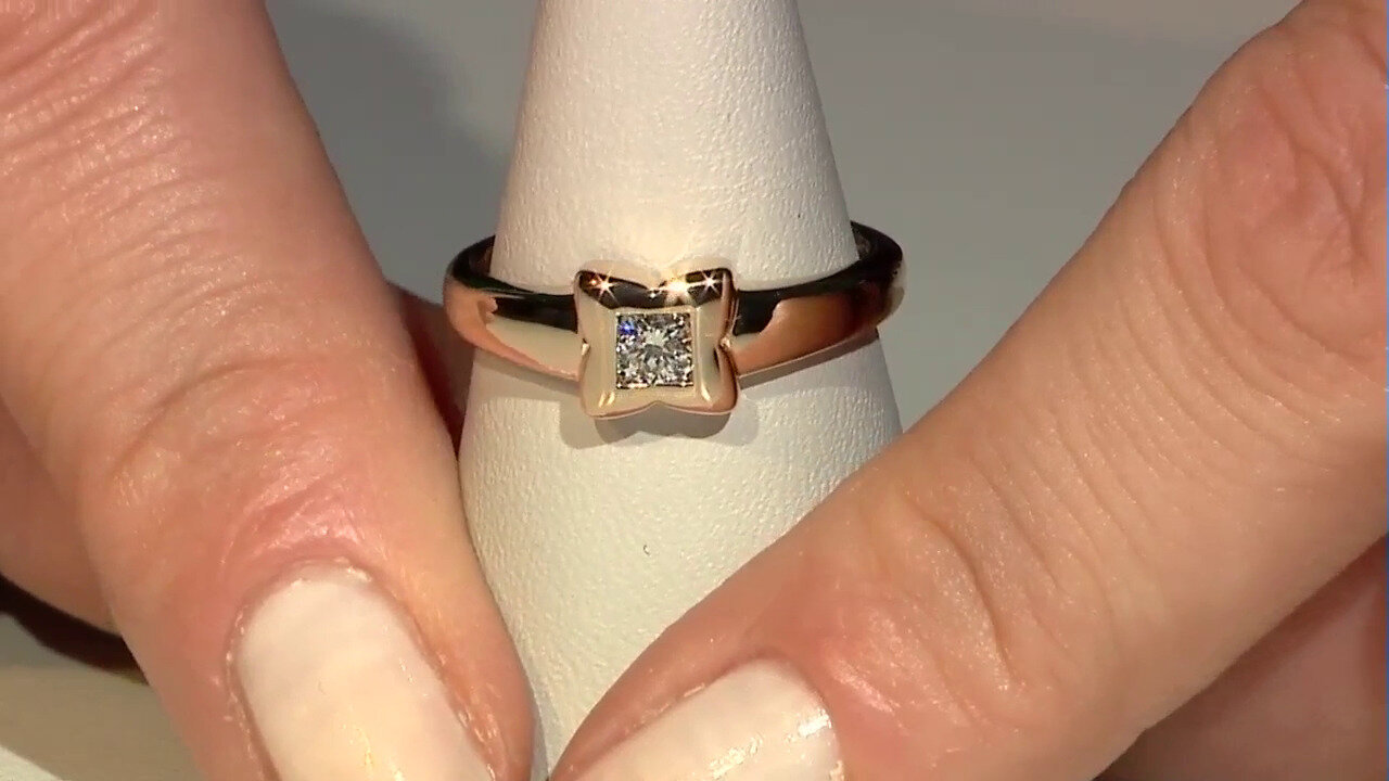 Video 14K IF (D) Diamond Gold Ring (Annette)