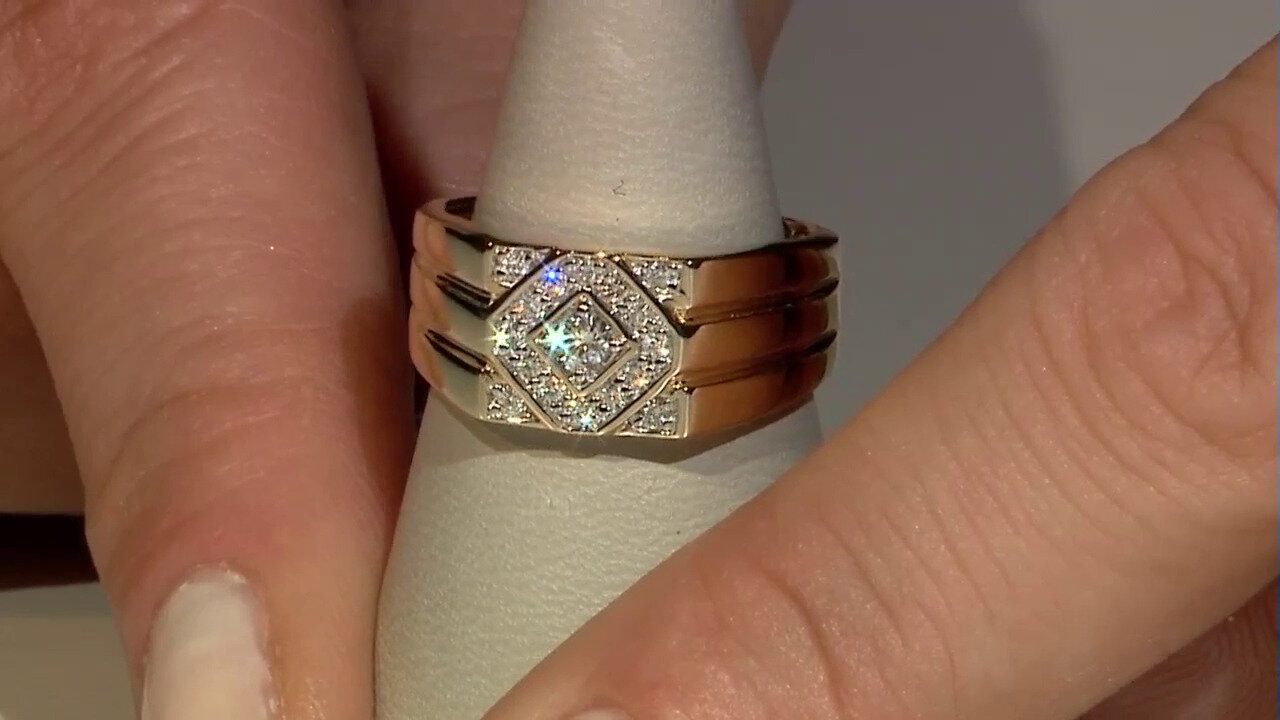 Video 9K SI1 (G) Diamond Gold Ring (Annette)