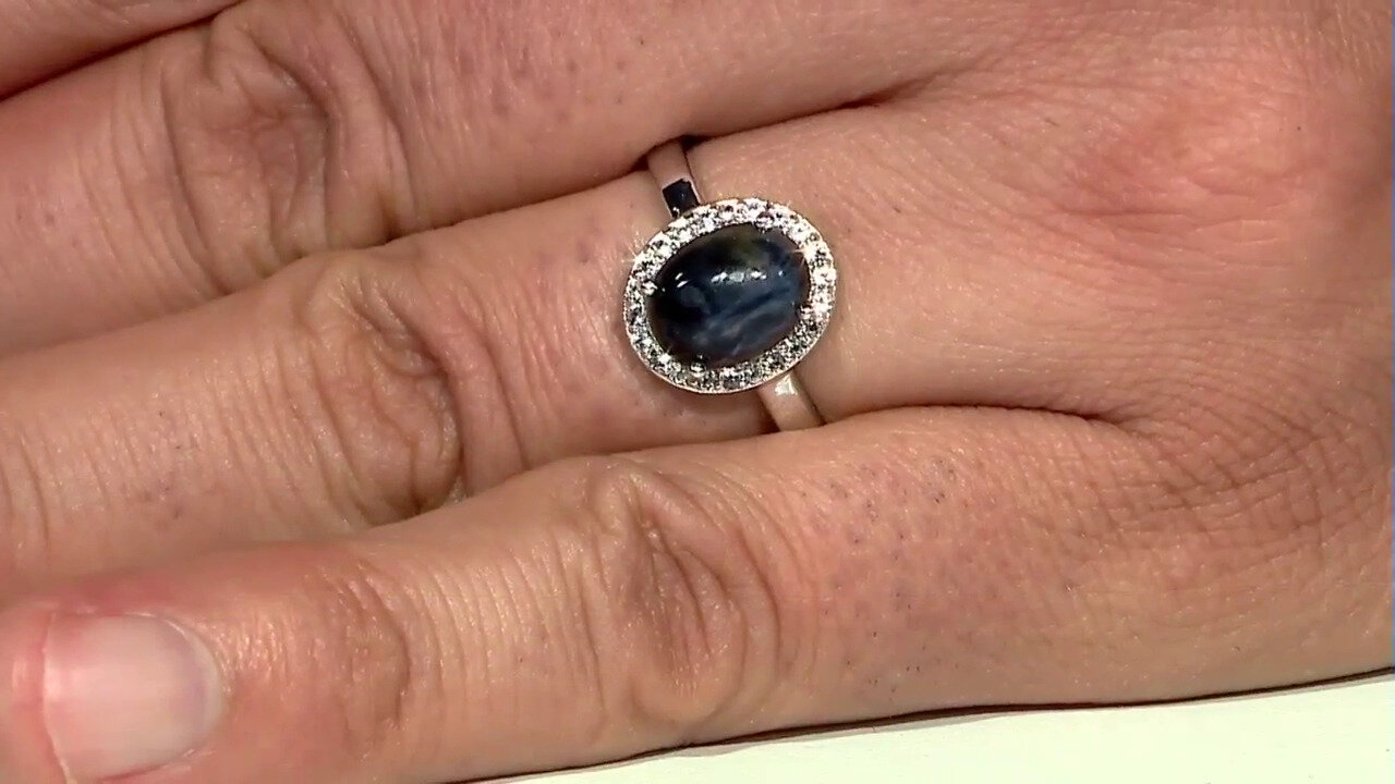 Video Zilveren ring met een pietersiet