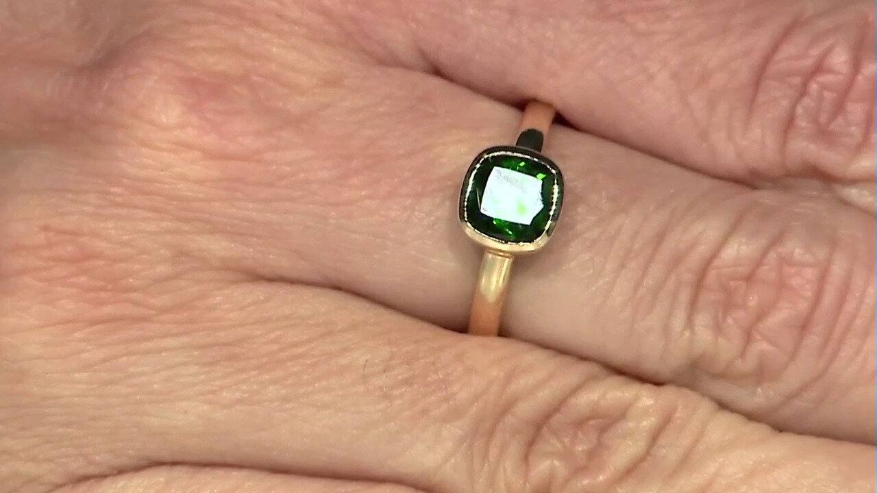 Video 14K Russian Diopside Gold Ring