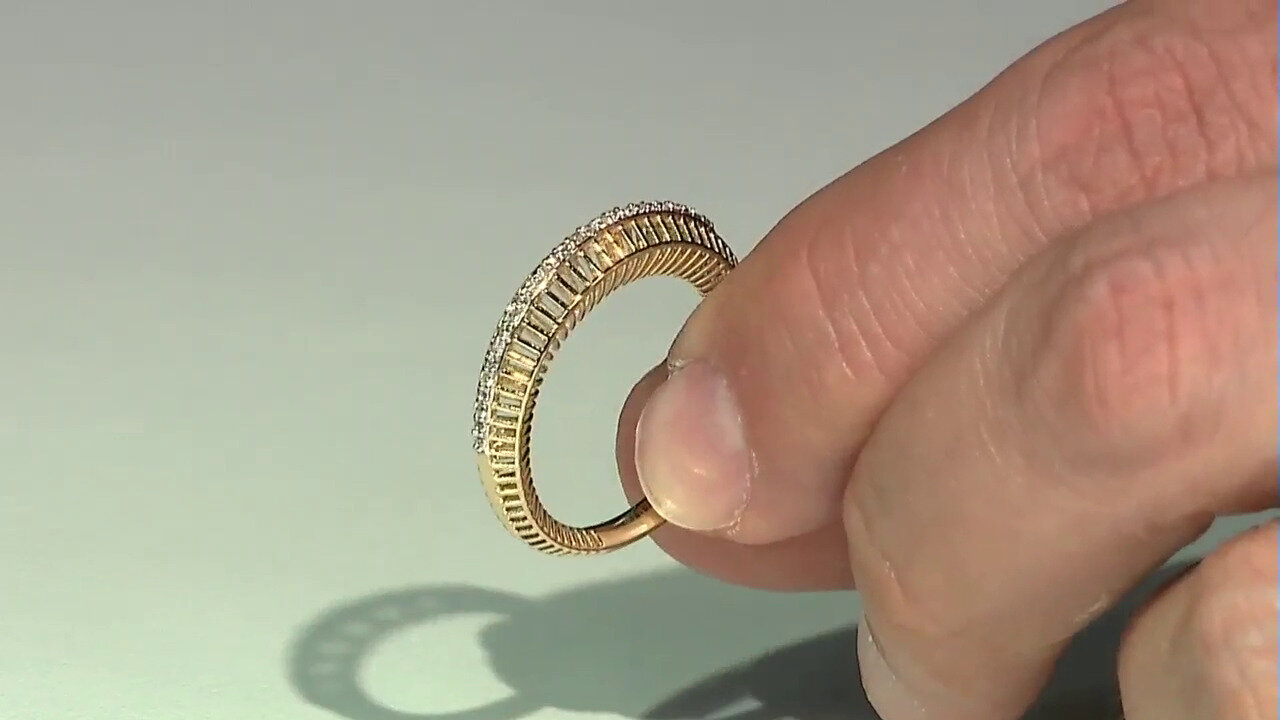 Video 9K Zircon Gold Ring (Ornaments by de Melo)
