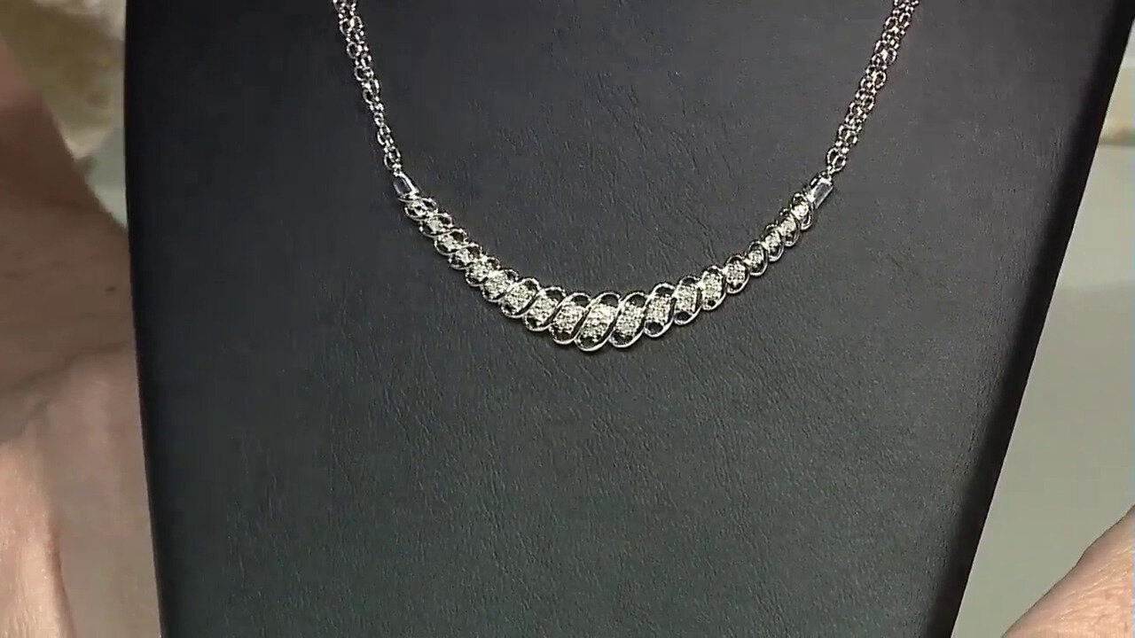 Video Collar en plata con Diamante I2 (I)