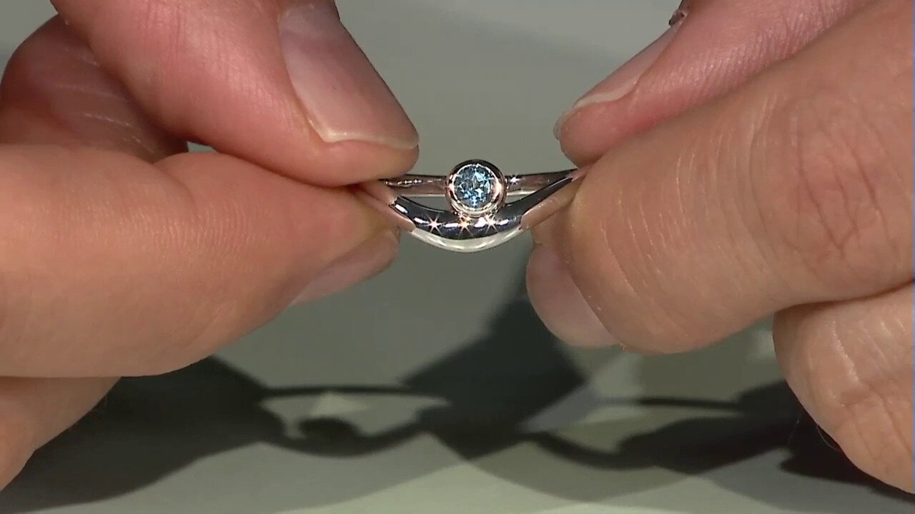 Video Zilveren ring met een Ofiki Aquamarijn
