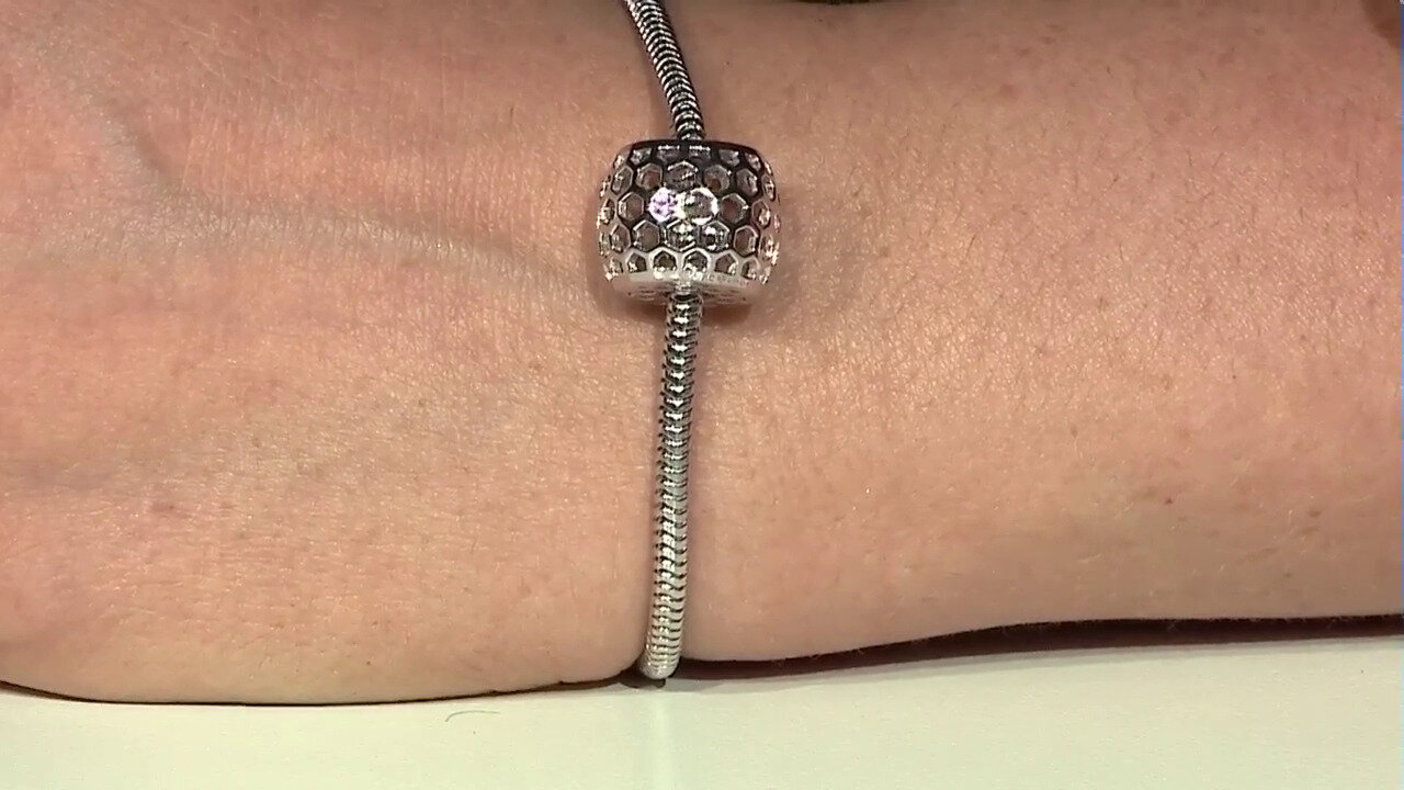 Video Pink Sapphire Silver Charm (Annette)