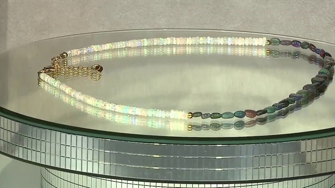 Video Opal-Silberhalskette