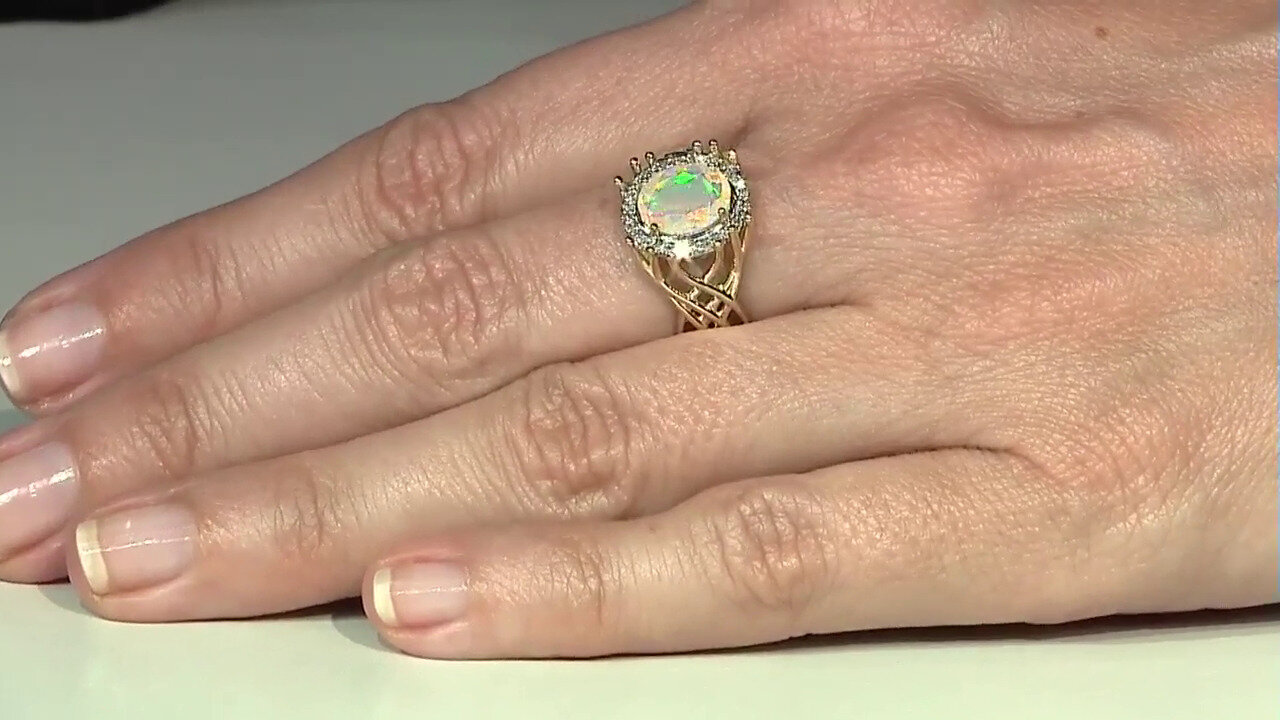 Video Gouden ring met een Welo-opaal (de Melo)