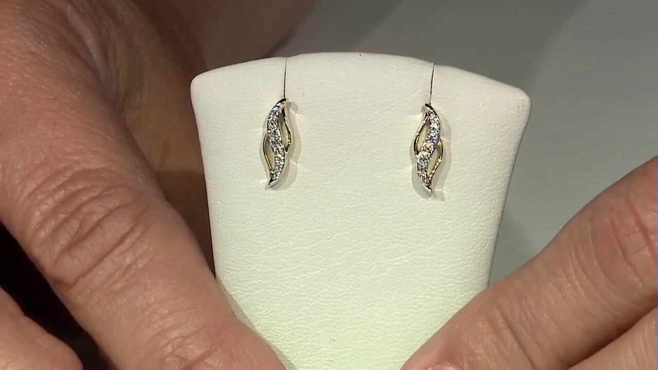 Video 9K Flawless (F) Diamond Gold Earrings (LUCENT DIAMONDS)