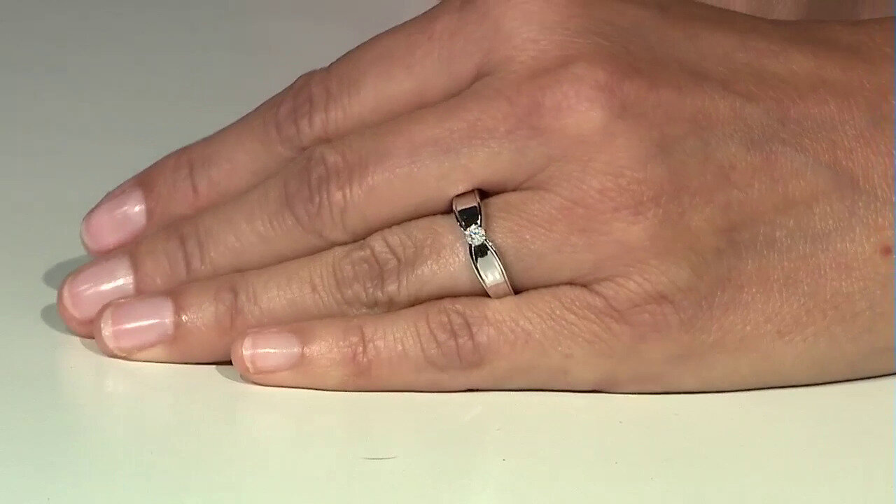 Video I3 (J) Diamond Silver Ring
