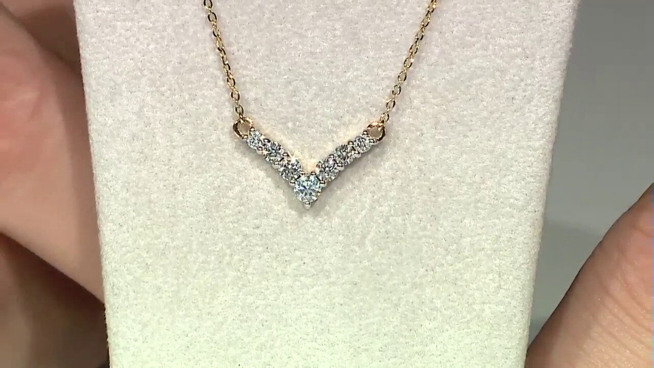 Video 18K SI1 (G) Diamond Gold Necklace (Annette)