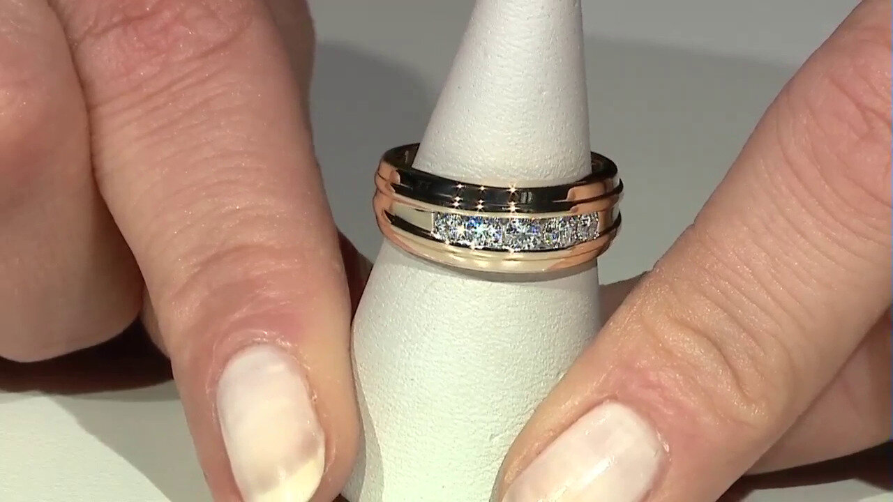 Video 14K IF (D) Diamond Gold Ring (Annette)