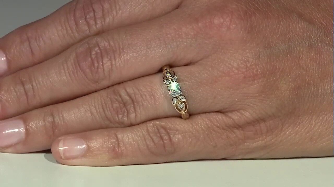 Video 14K SI1 (G) Diamond Gold Ring (Annette)