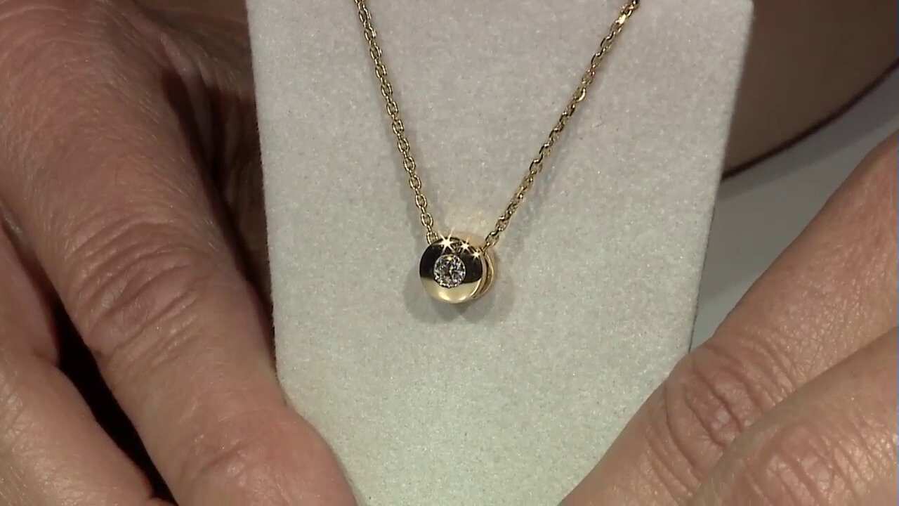 Video 18K IF (D) Diamond Gold Pendant (Annette)