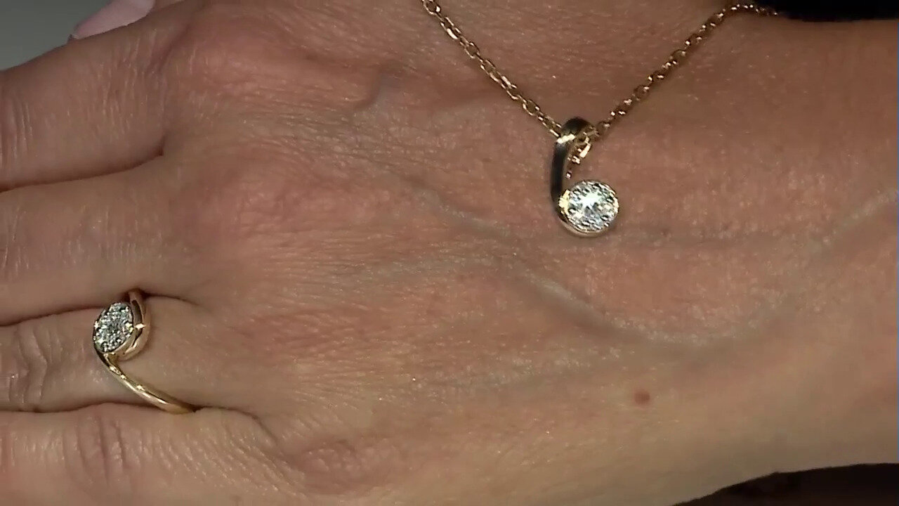 Video 9K SI1 (G) Diamond Gold Pendant (Annette)