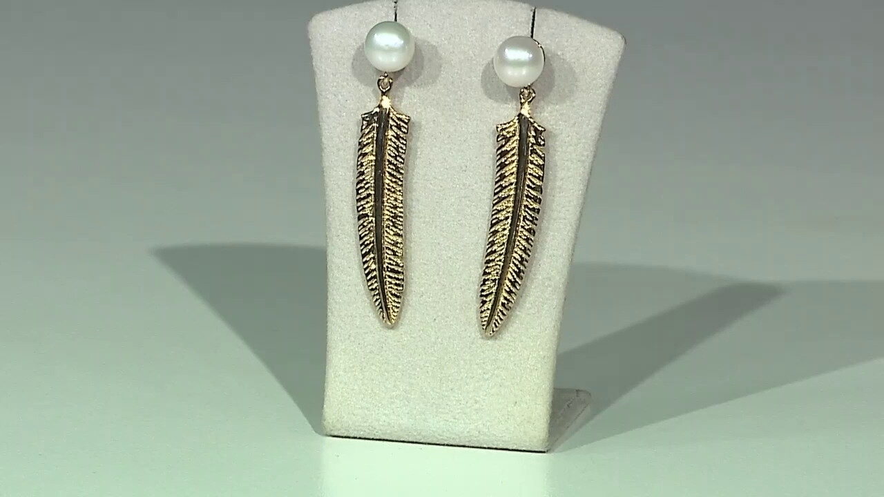 Video Boucles d'oreilles en argent et Perle de culture d'eau douce (TPC)