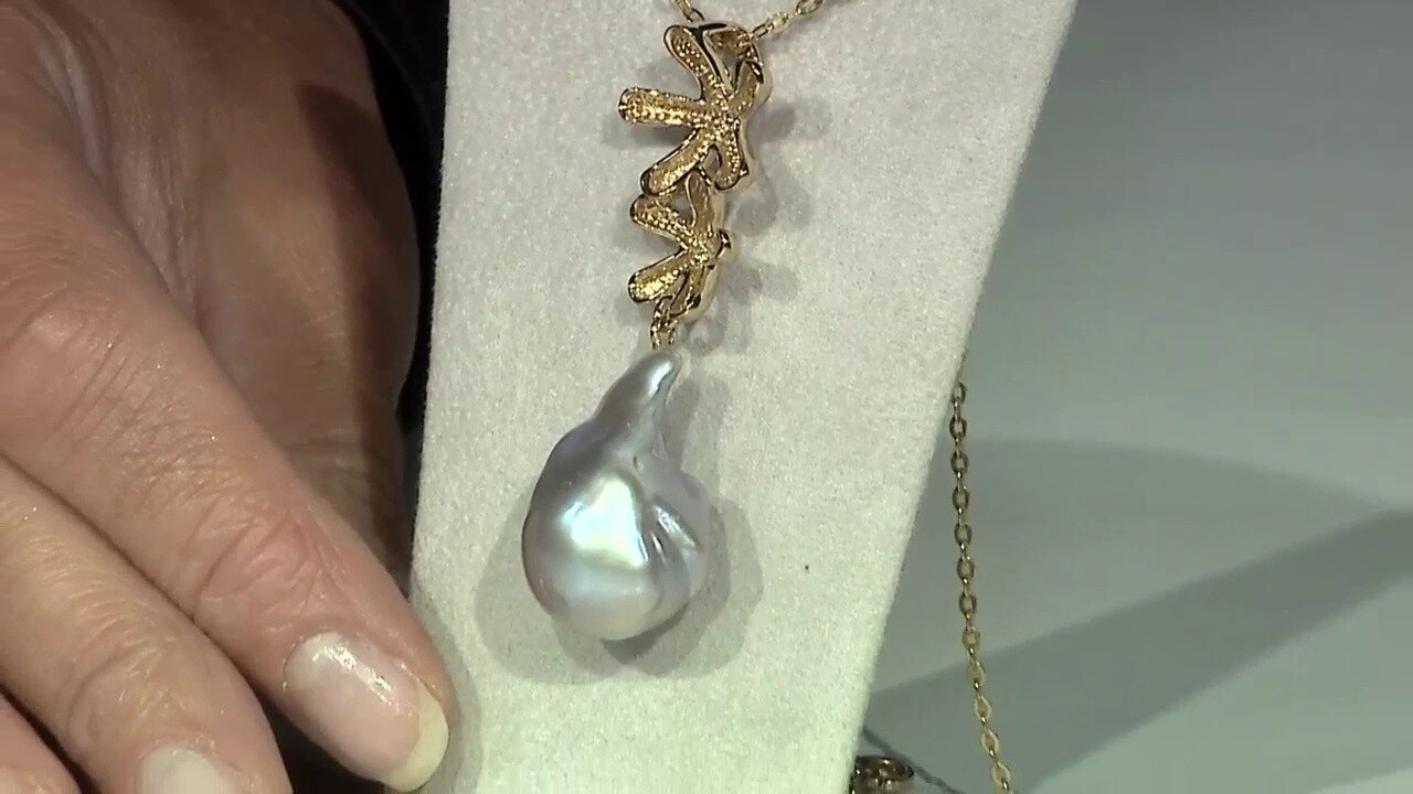Video Pendentif en argent et Perle de culture d'eau douce (TPC)