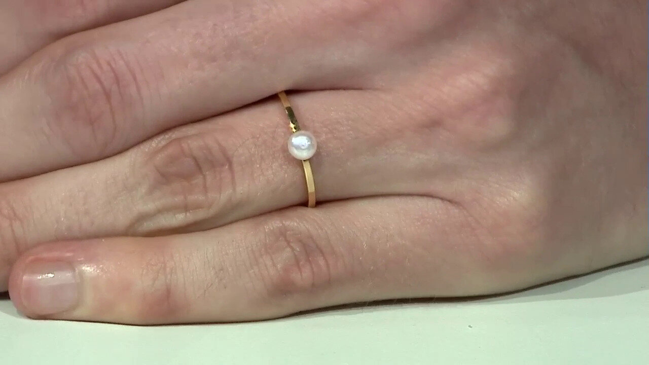 Video Zilveren ring met een zoetwater kweekparel (Joias do Paraíso)