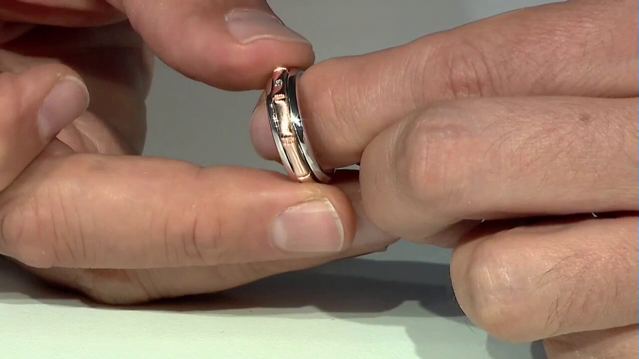 Video Zilveren ring met een witte topaas (TPC)