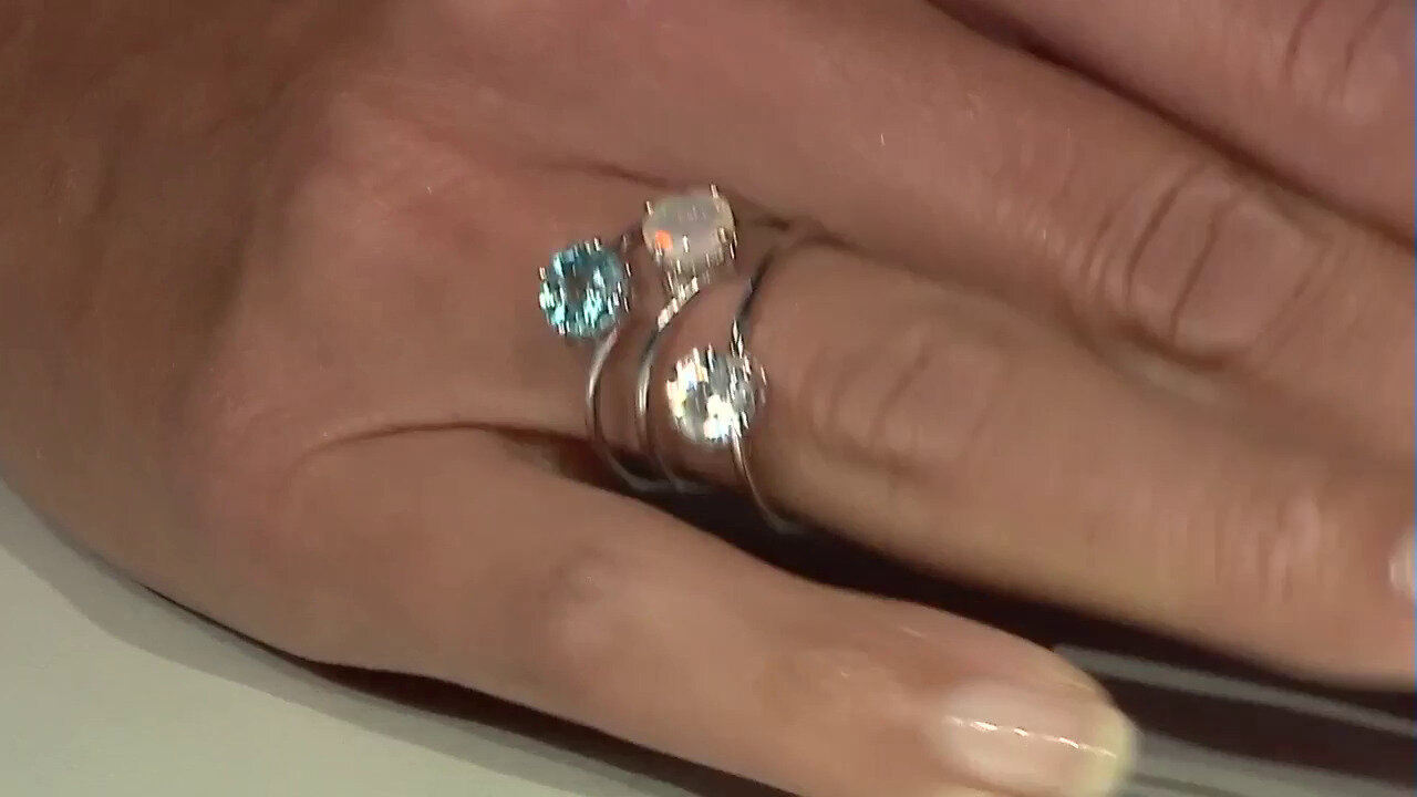 Video Anello in argento con Zaffiro Ceylon Porpora (non riscaldato)