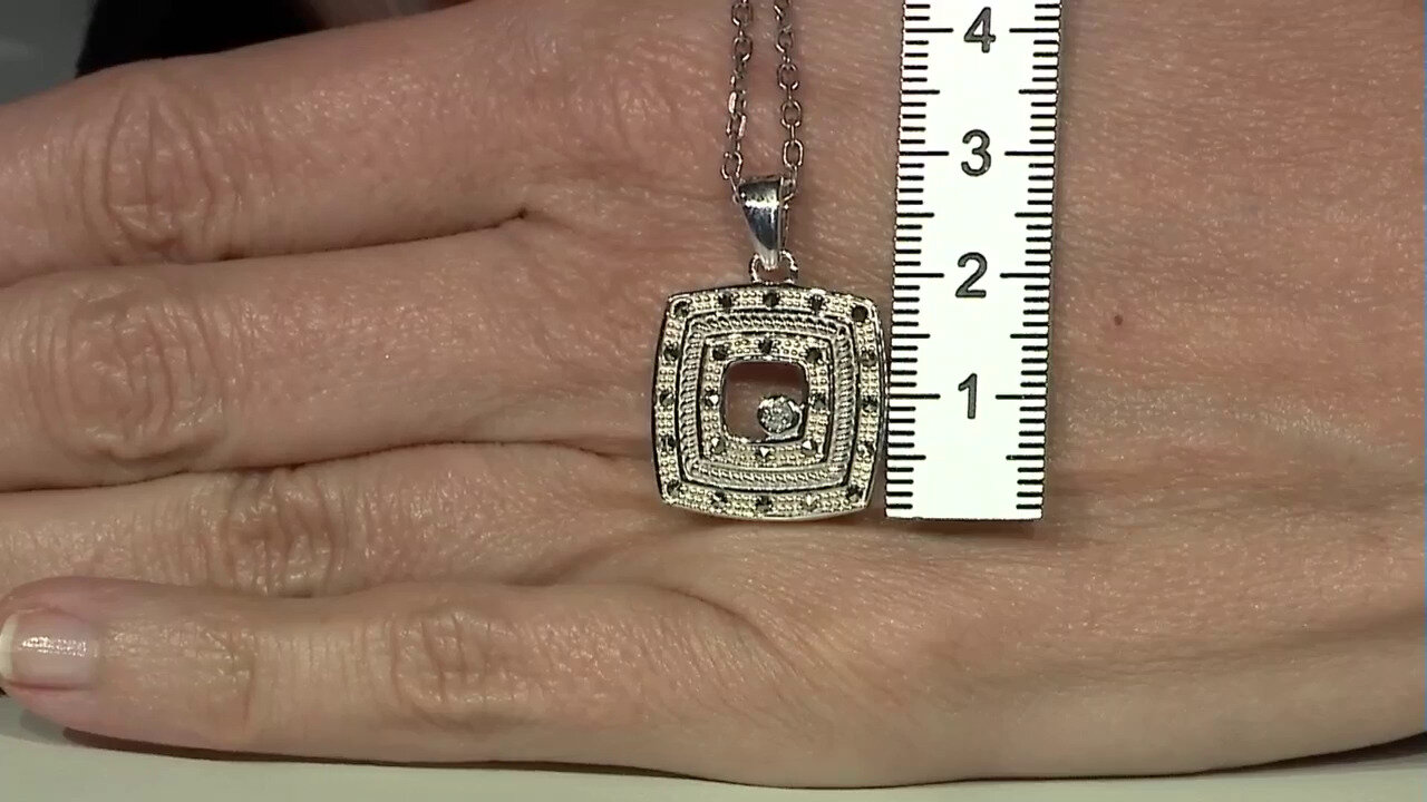 Video Zilveren hanger met een I2 (J) Diamant (Annette classic)