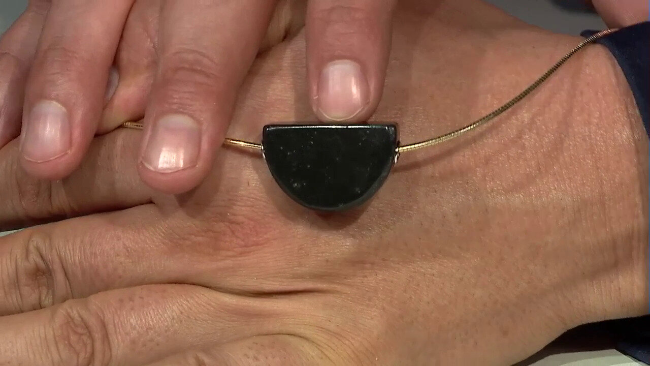 Video Zilveren hanger met een zwarte onyx (MONOSONO COLLECTION)