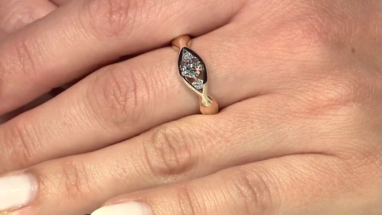 Video 14K SI1 (G) Diamond Gold Ring (Annette)