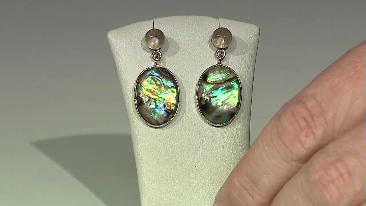 Video Zilveren oorbellen met Abalone schelpen