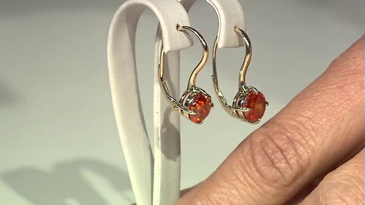 Video Gouden oorbellen met Spaanse sfalerieten
