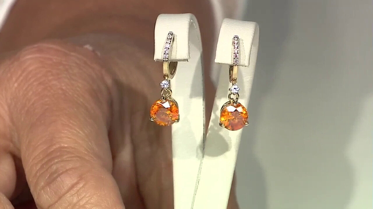 Video Orecchini in oro con Sfalerite