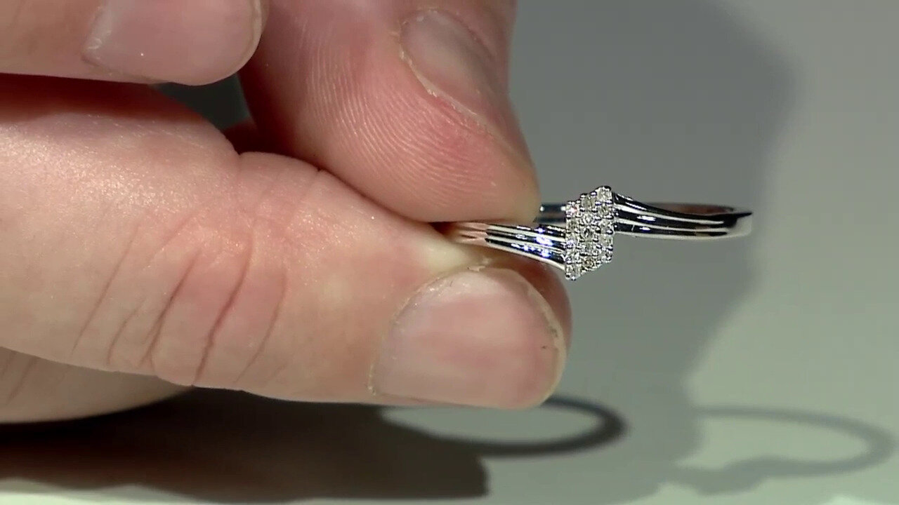 Video I2 (I) Diamond Silver Ring