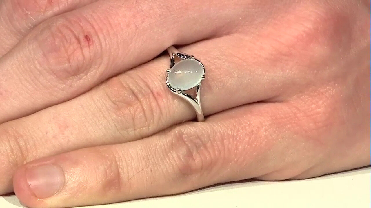 Video Aqua Chalcedony Silver Ring