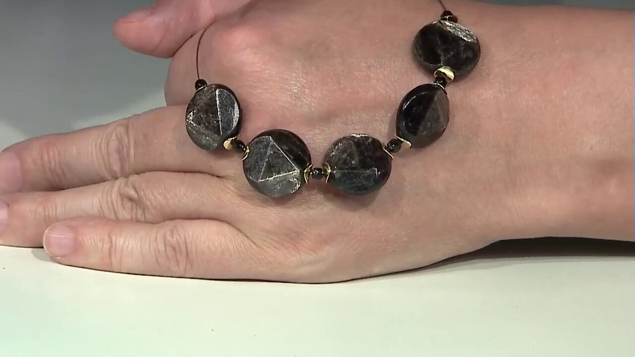 Video Edelstalen halsketting met Muskovieten