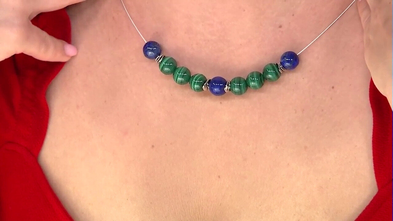 Video Halsketting met lapis lazulistenen