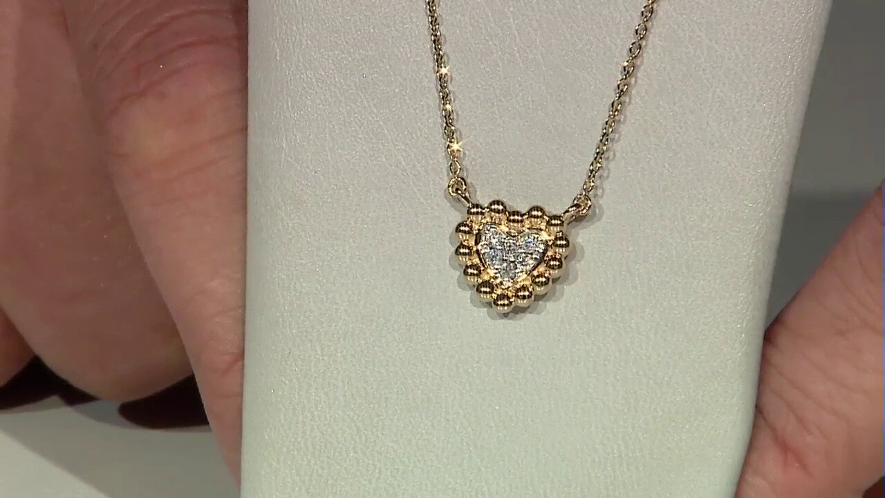 Video 18K SI1 (G) Diamond Gold Necklace (Annette)