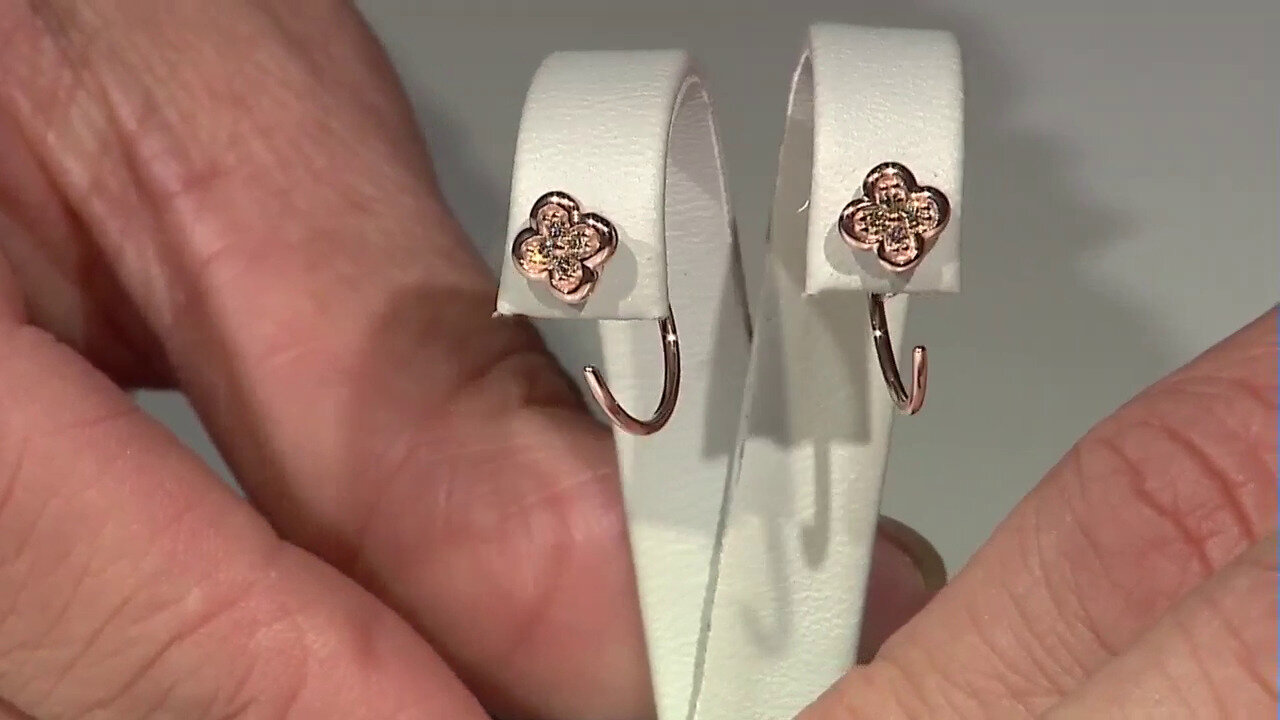 Video Pendientes en plata con Diamante rosa de Francia de Argyle SI1 (Annette)