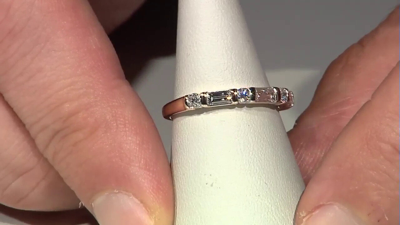 Video 14K IF (D) Diamond Gold Ring (Annette)