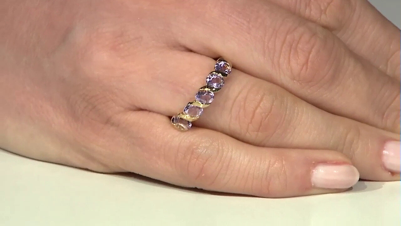 Video Zilveren ring met lavendel amethisten
