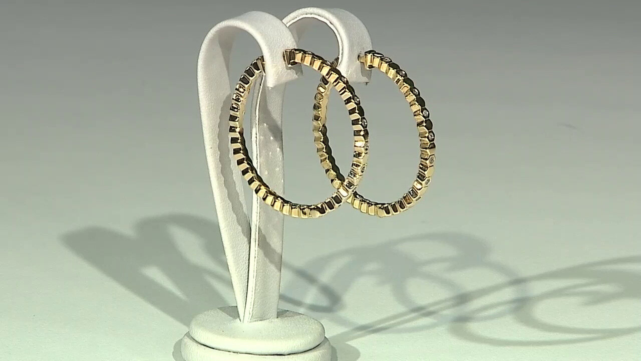 Video Boucles d'oreilles en laiton et Diamant I3 (I) (Juwelo Style)